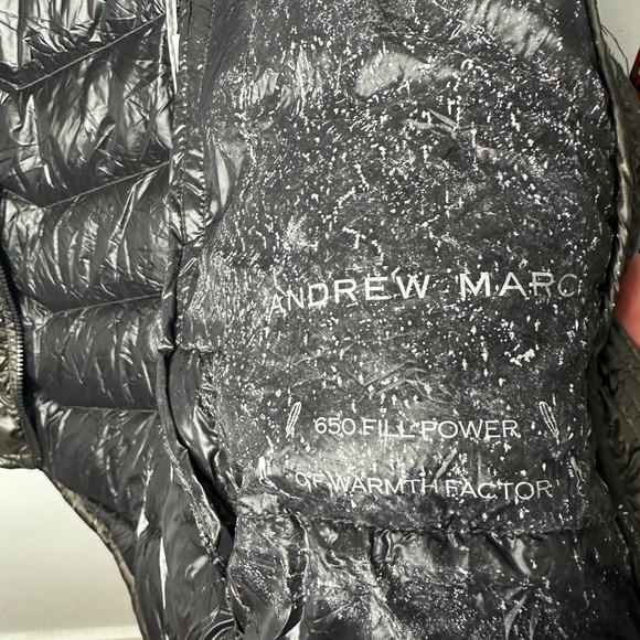 Andrew Marc Long Down Feather Fill Dark Green Puffer Coat Hooded Packable Jacket - Picture 11 of 14